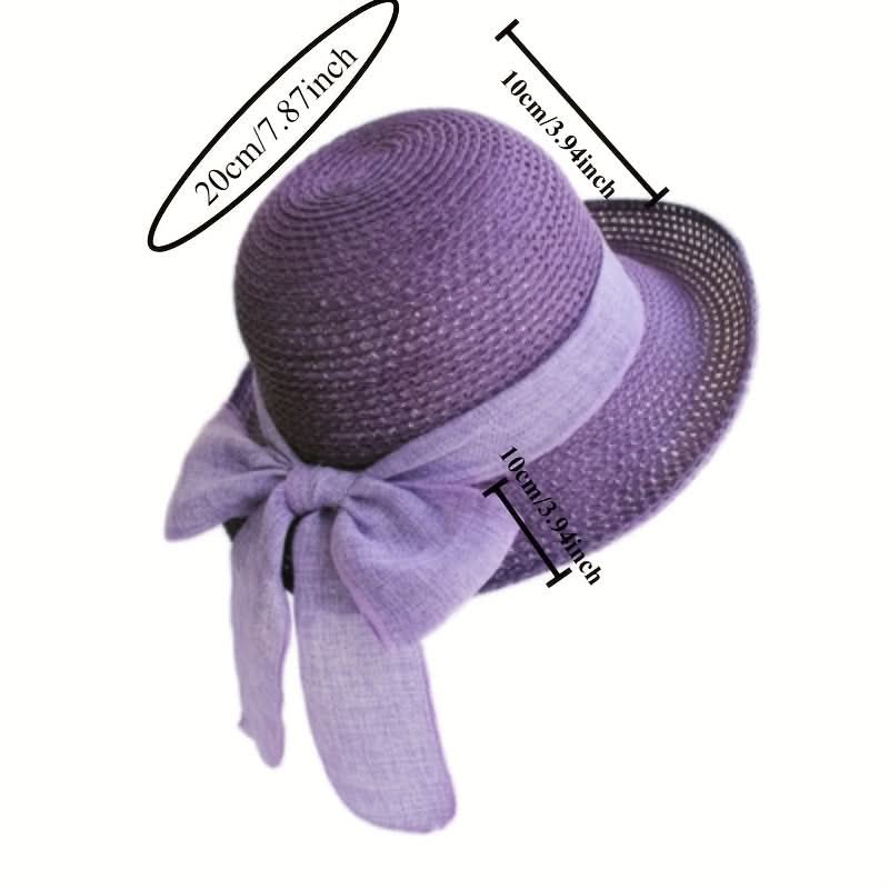 Women’s Summer Straw Sun Hat – Breathable & Lightweight with Ribbon Tie