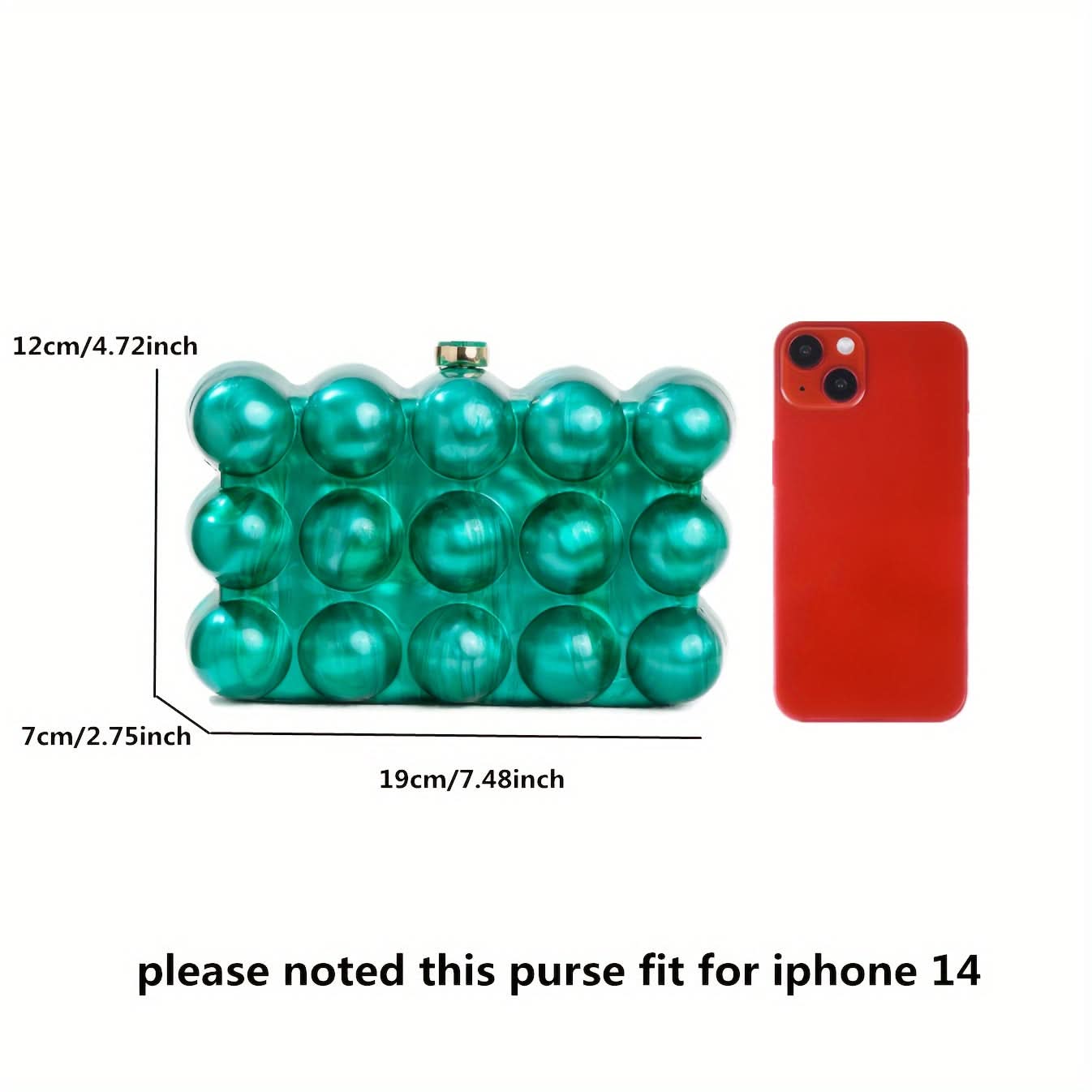 Green Acrylic Bubble Clutch – Luxury Evening Bag