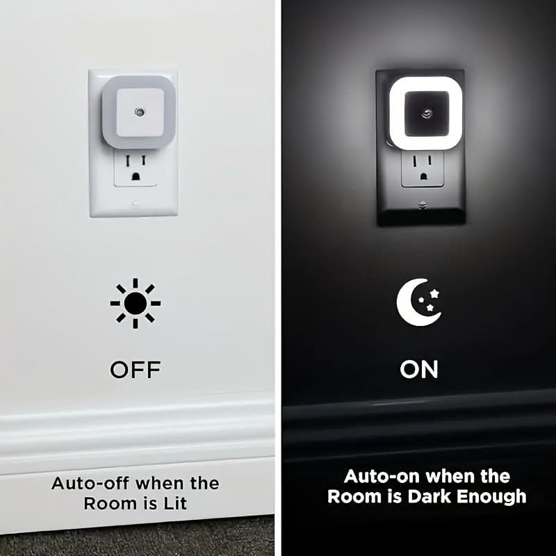 2-Pack Intelligent LED Night Light with Dusk to Dawn Sensor