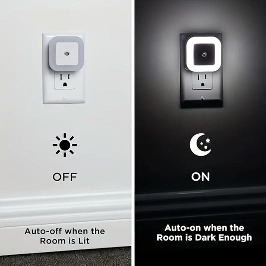 2-Pack Intelligent LED Night Light with Dusk to Dawn Sensor