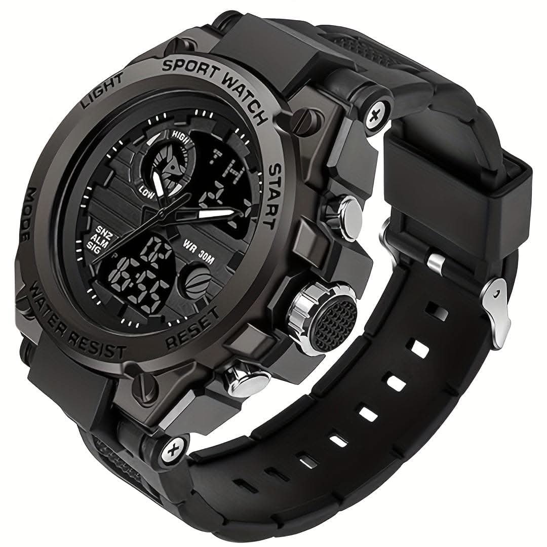 Military Men's Digital LED Stopwatch Watch