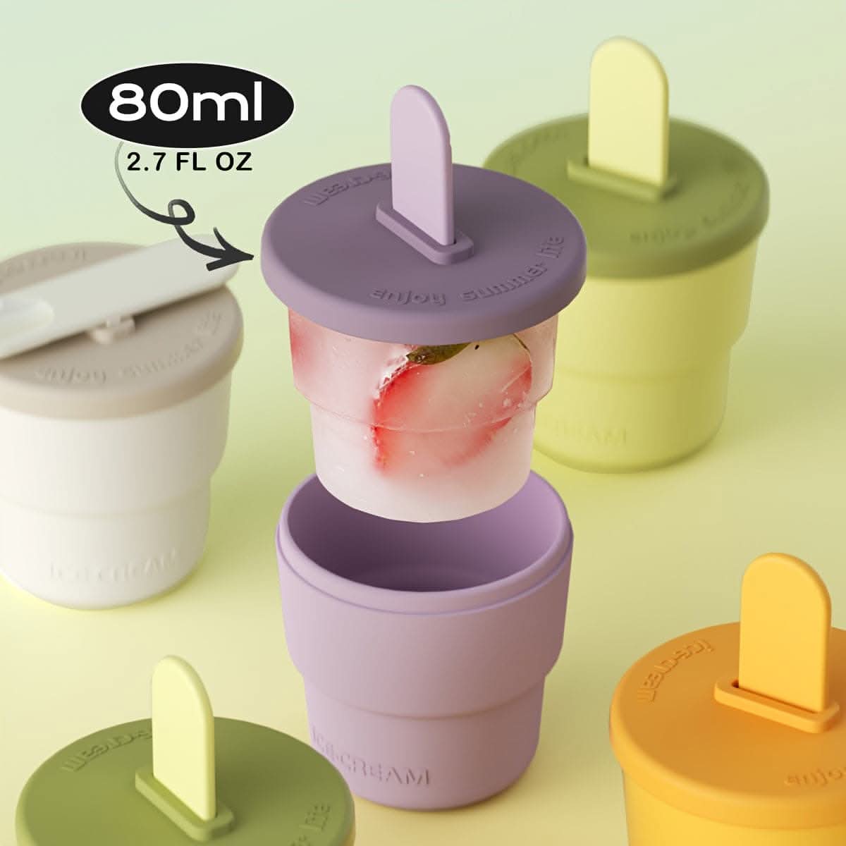 Silicone Ice Cream Cup - Freezable & Oven Safe Dessert Cup