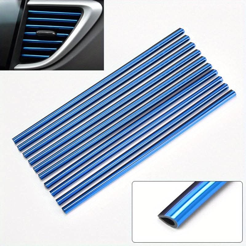 10-pcs. Car Air Vent Trim Strips – Outlet Molding for Interior Decoration