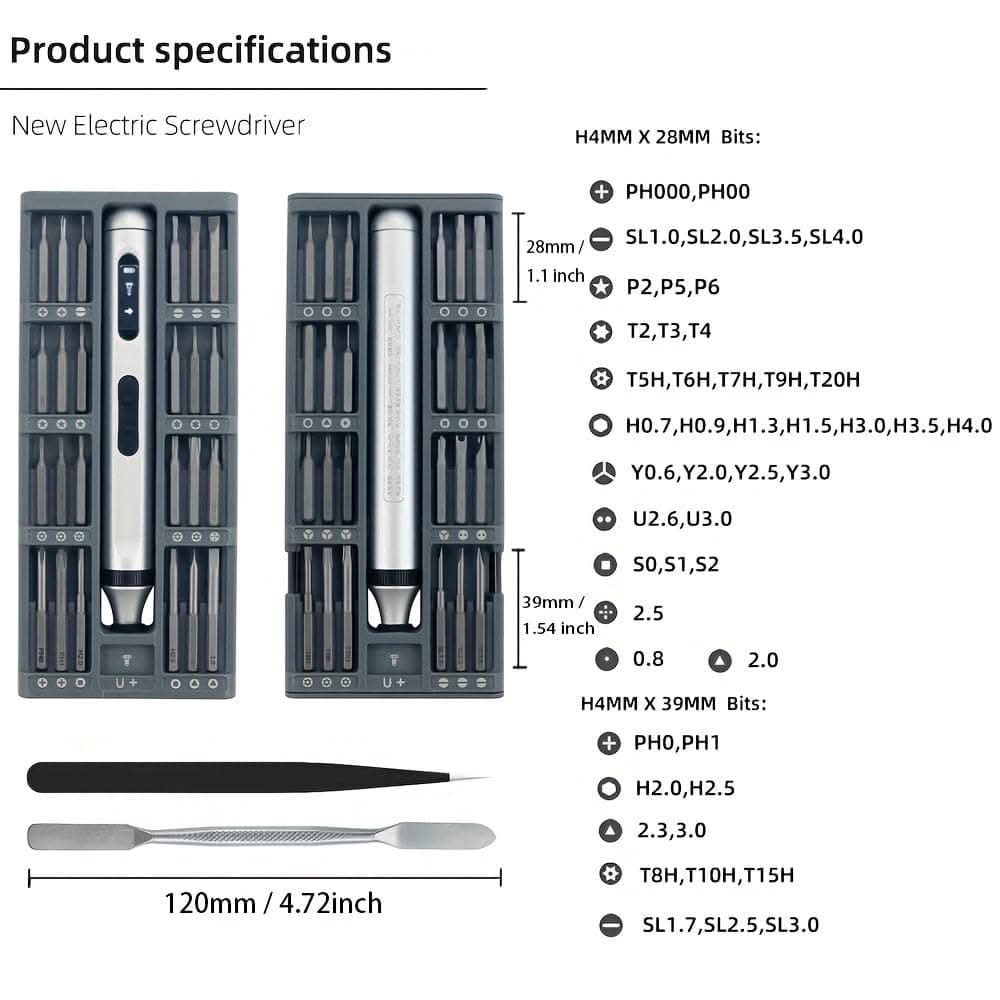 Precision Electric Screwdriver Set