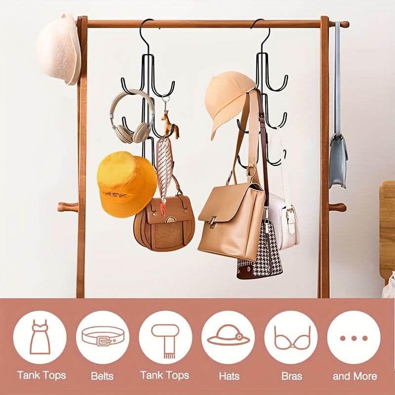 Stainless Steel Multi-Layer Hanger – Heavy-Duty Closet Organizer for Bags