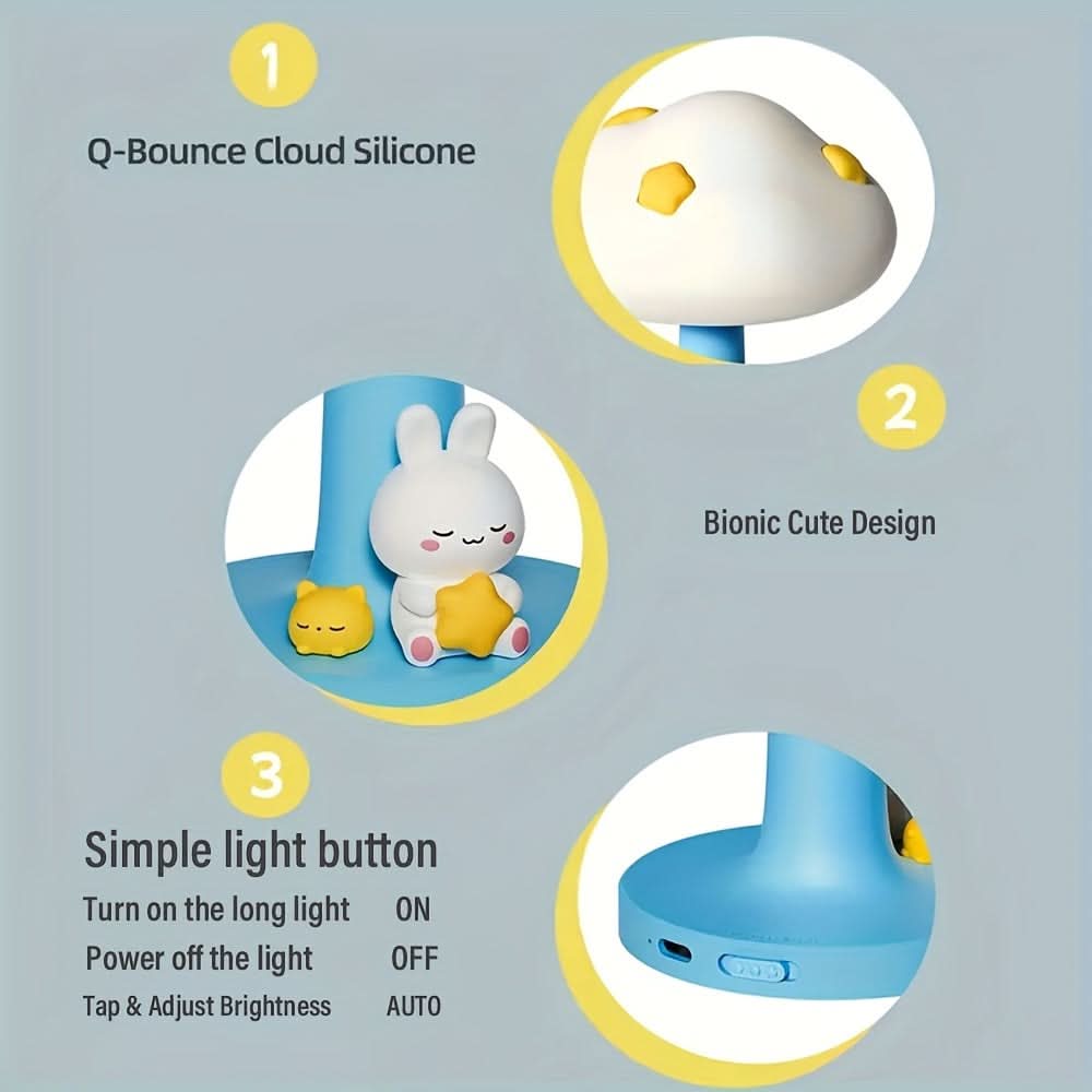 Dimmable LED Cloud Night Light with USB Charging