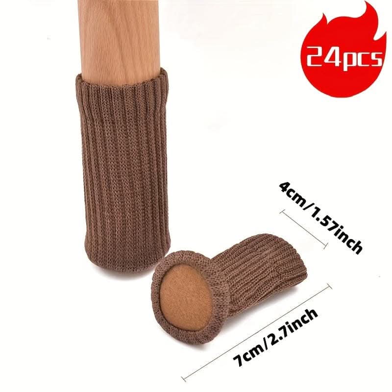 24-Pack Stretchy Chair Leg Socks, Floor Protectors