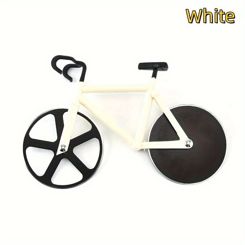 Bicycle-Shaped Pizza Cutter with Dual Stainless Steel Wheels