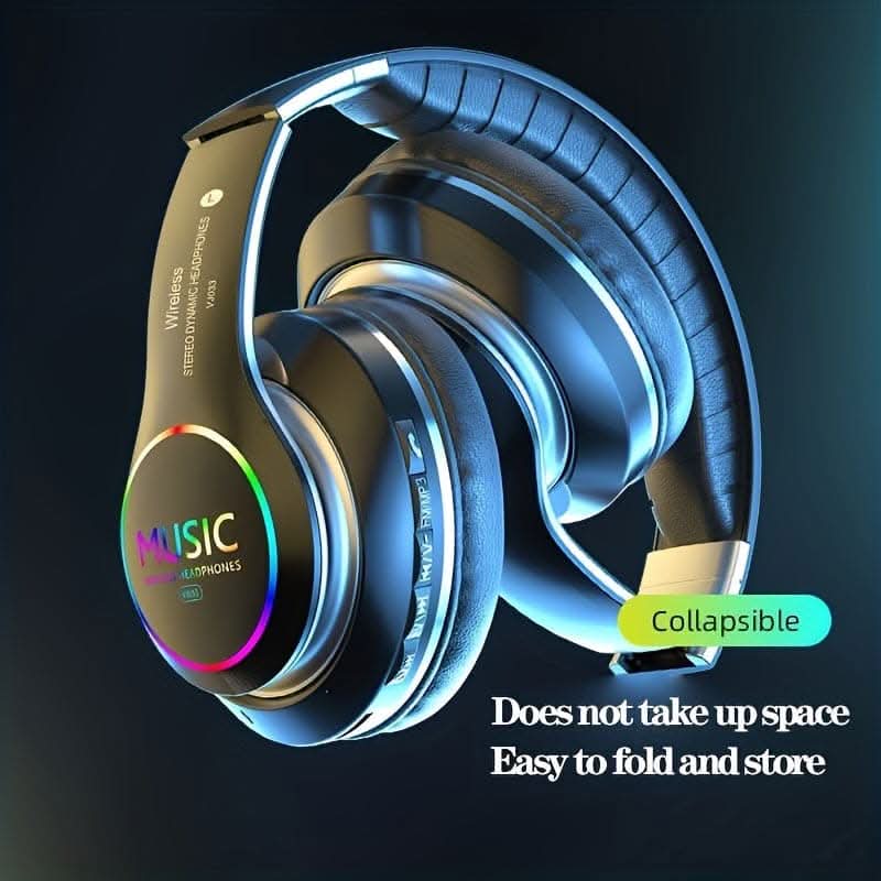 Wireless Headphones with Deep Bass - Lightweight, Foldable Earbuds