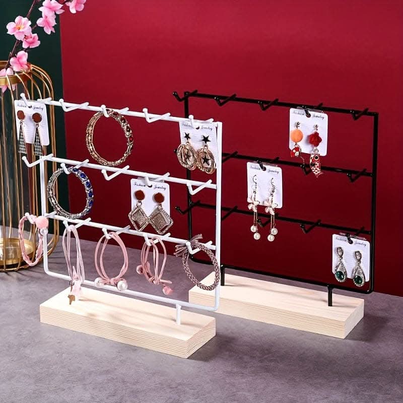 15-Hook Crochet Earring Display Rack – Unique Jewelry Organizer