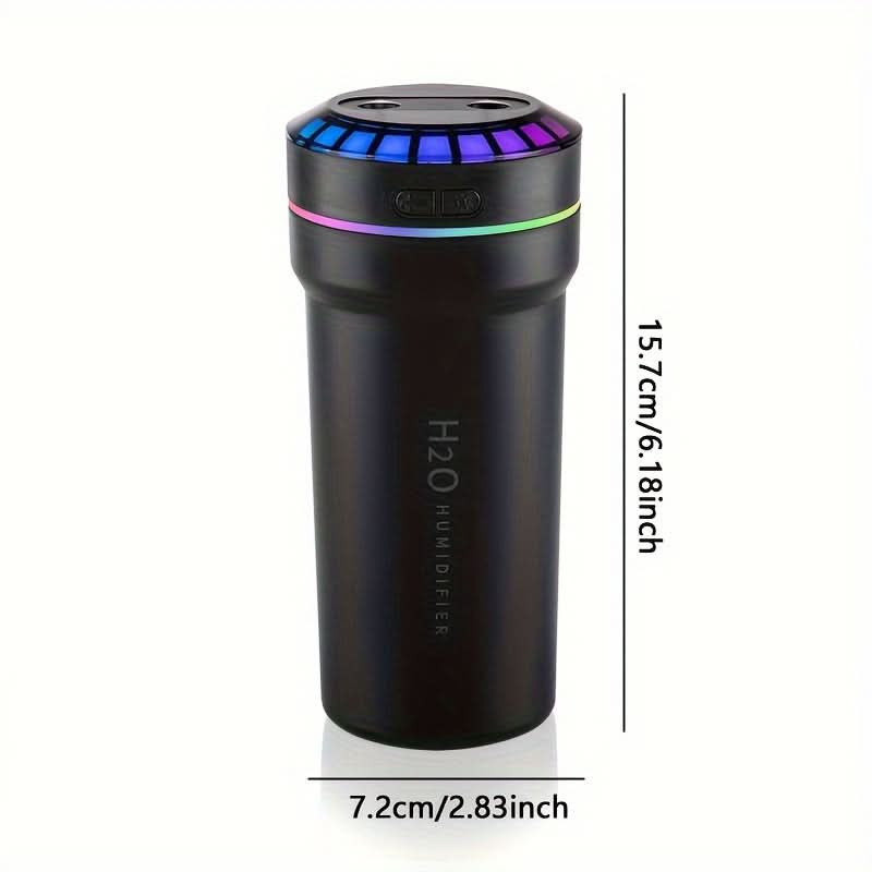 USB Music Rhythm Humidifier with LED Lights – Portable for Car & Bedroom