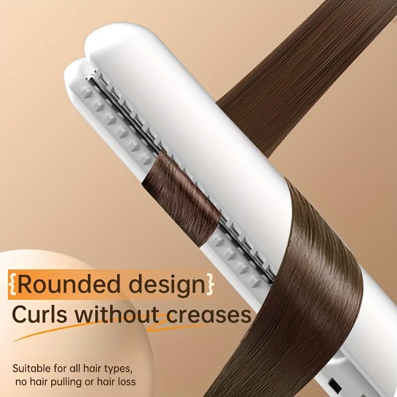2-in-1 Mini Hair Straightener & Curler – USB-Powered Travel Styler