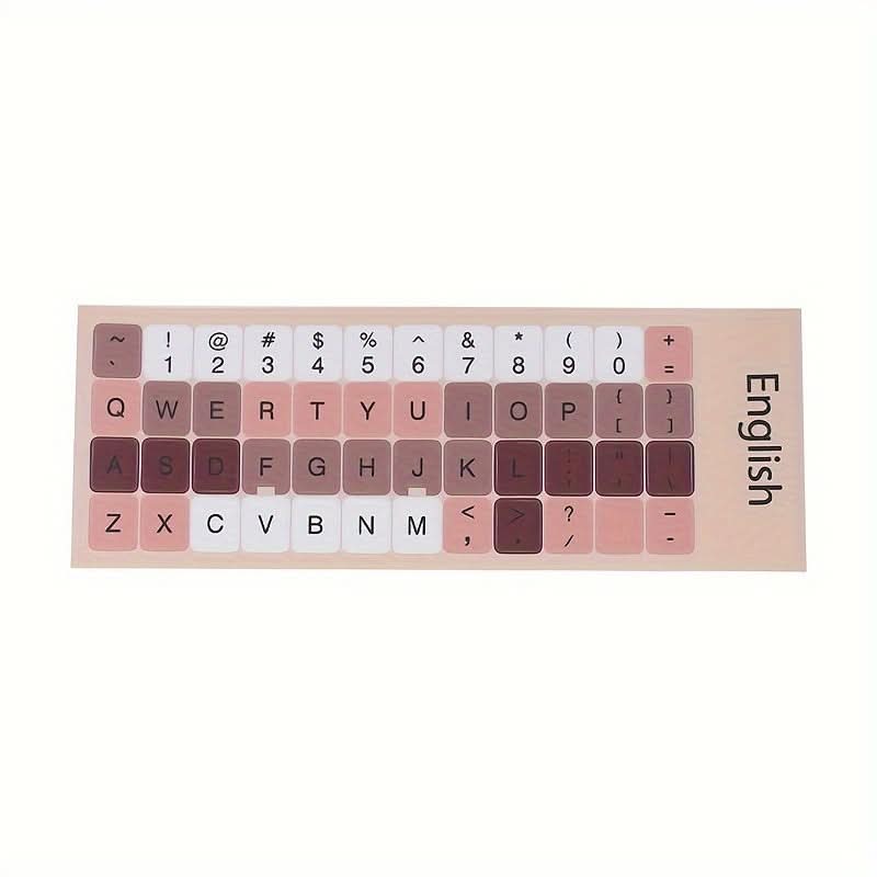 Pack of 2 Reusable Multicolored Keyboard Decals – Universal Stickers
