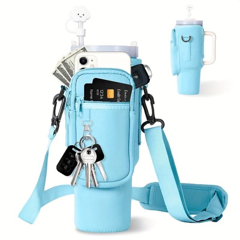 40oz Insulated Tumbler Sleeve with Adjustable Strap