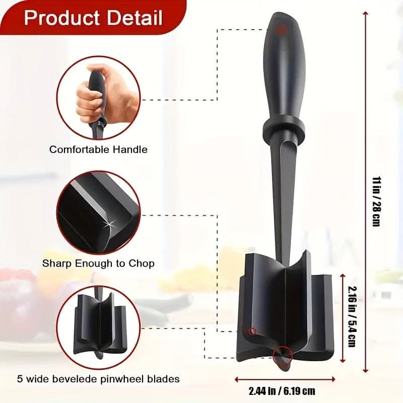 Meat Chopper and Shredder - Heat-Resistant Pulverizer for Ground Beef, Turkey, and More