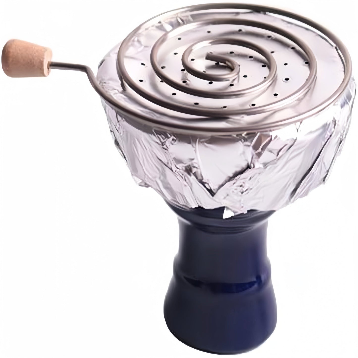 6pcs Snail Coil Charcoal Holder Set - Lollipop-Shaped with Wooden Handles