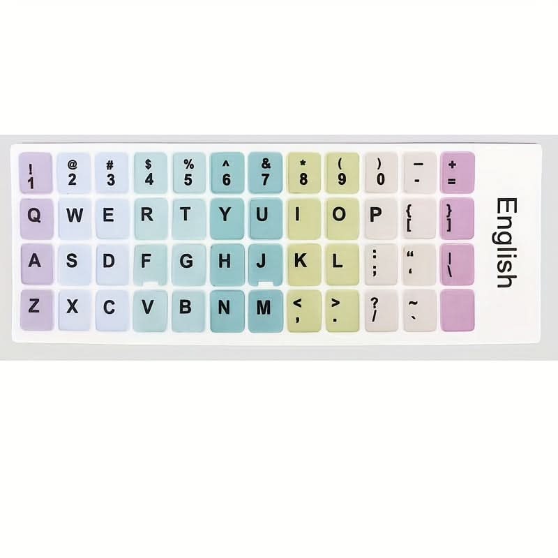 Vibrant Keyboard Sticker Set – Colorful, Removable Decals