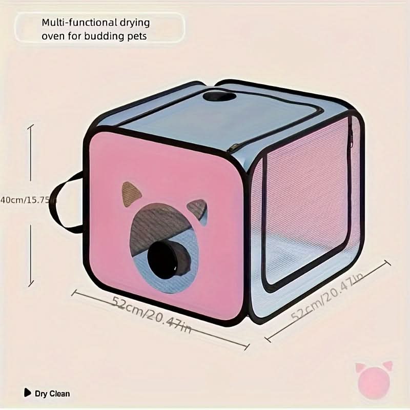 Foldable Pet Drying Box for Cats & Small Animals