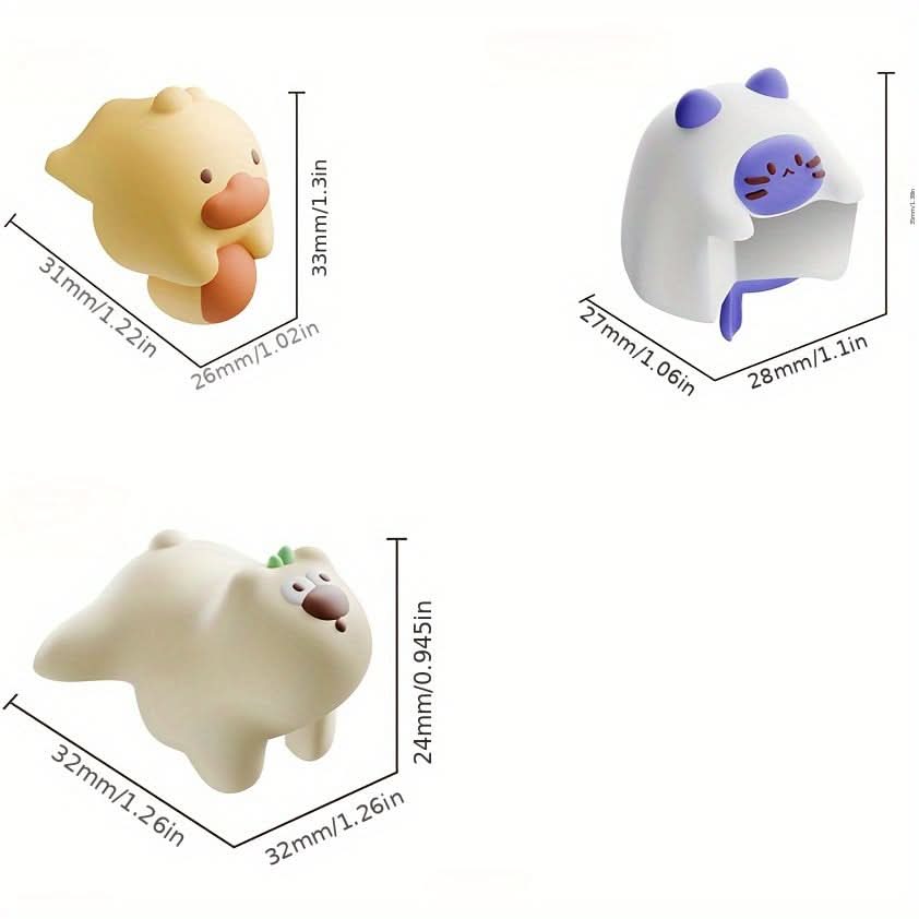 4-Pack Cartoon Corner Protectors - PVC Soft Bumper Safety Guards for Table Edges