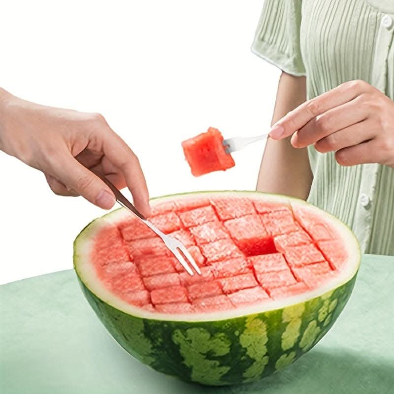 1pc Quick Watermelon/Fruit Cutter - Stainless Steel Cube Cutter for Fruit Salad Preparation