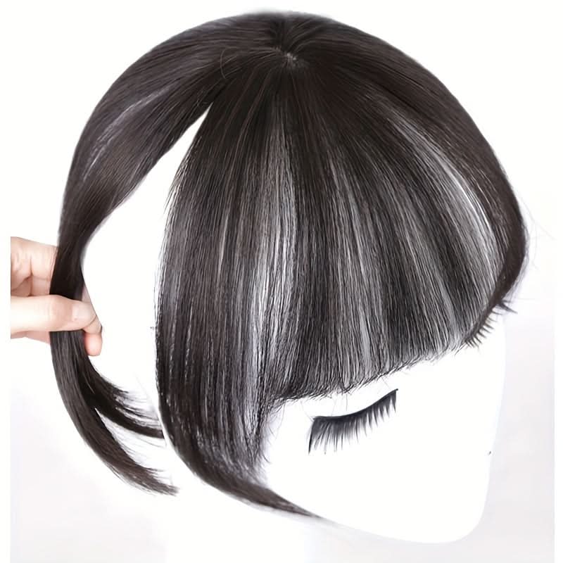 Elegant Clip-In Bangs – Natural Wispy 3D French Hairpiece