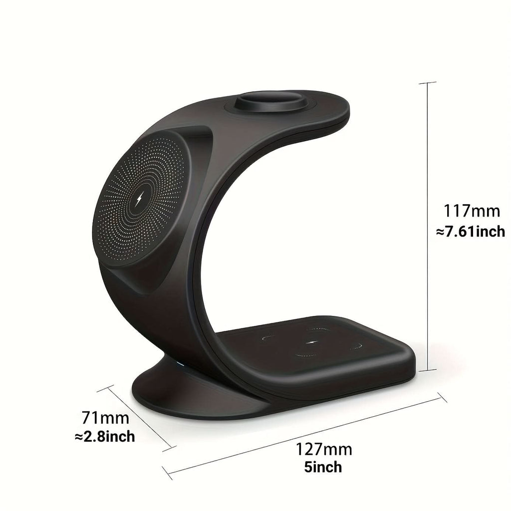 3-in-1 Wireless Charging Station for iPhone, Apple Watch, and Air Pods