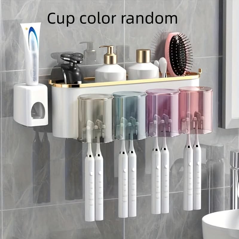 Deluxe Multifunctional Toothbrush Rack & Mug Holder