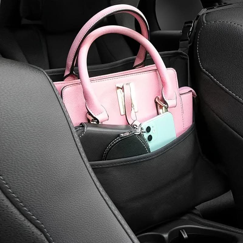 Backseat Car Organizer, Car Storage Pocket Storage Pouch, Seat Back Organizer For Drinks Document, Black