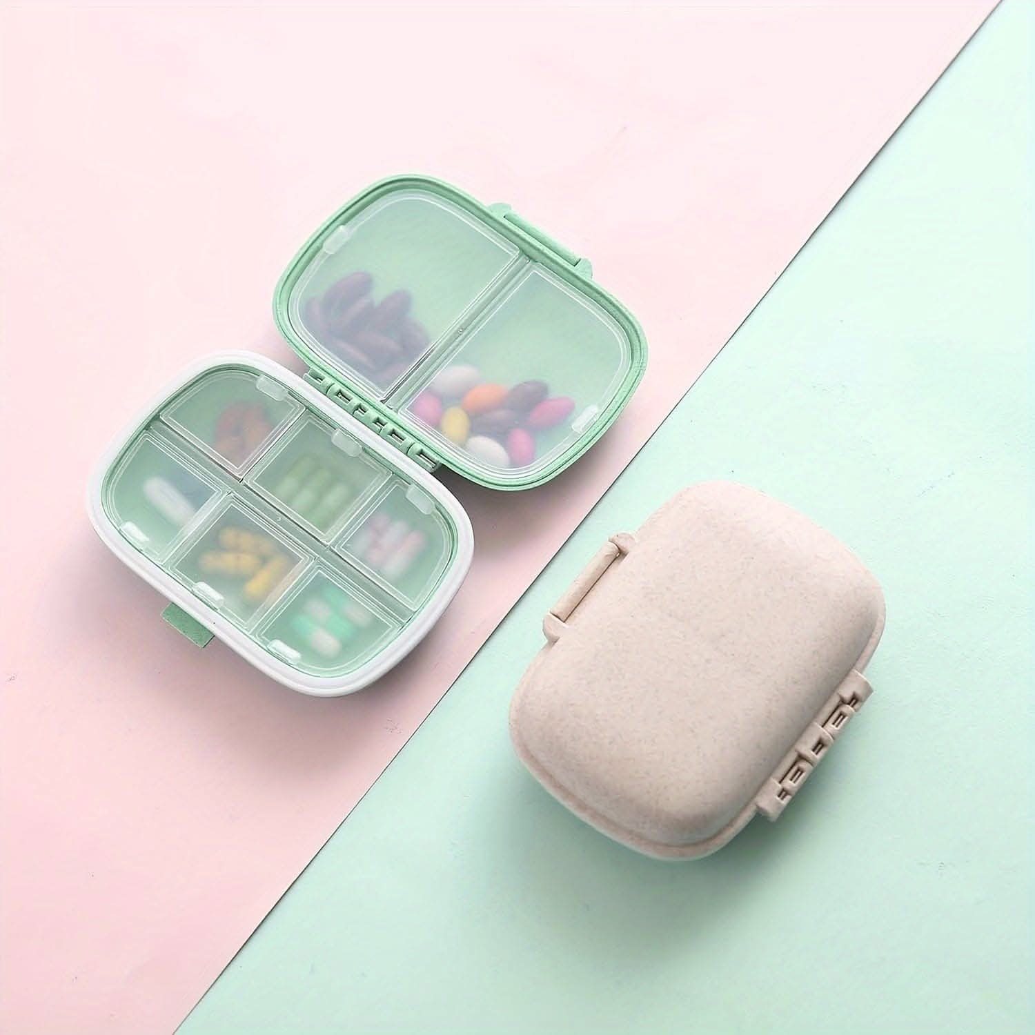 8-Grid Travel Pill Organizer – Airtight & Portable