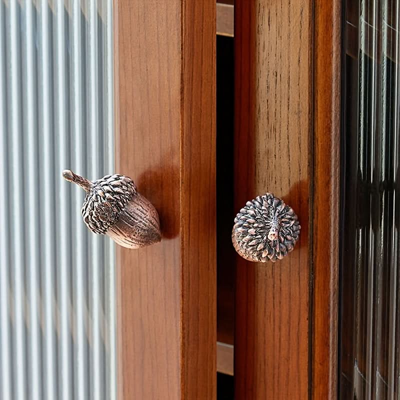 Antique Bronze Drop Cabinet Handle - Vintage Metal Pull