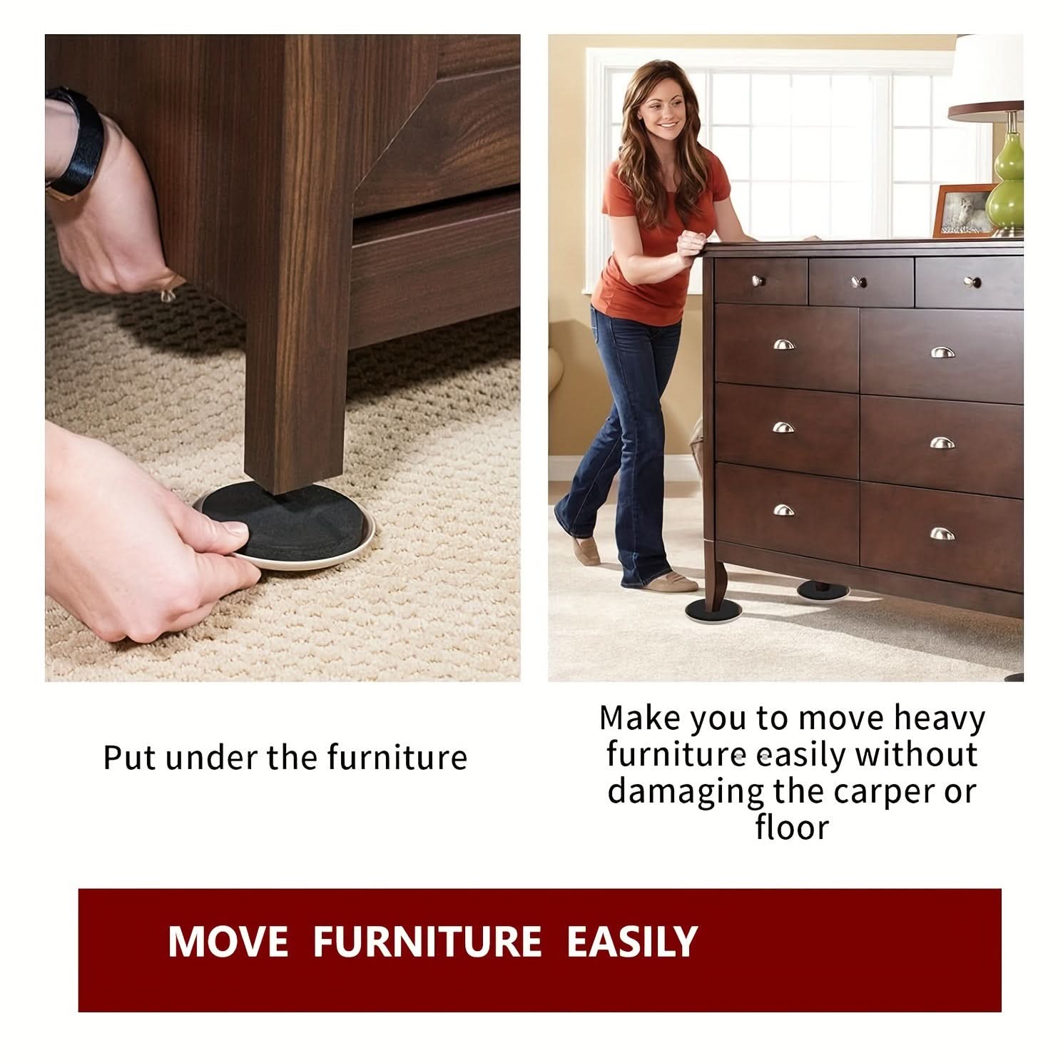 16-Piece Heavy-Duty Furniture Sliders