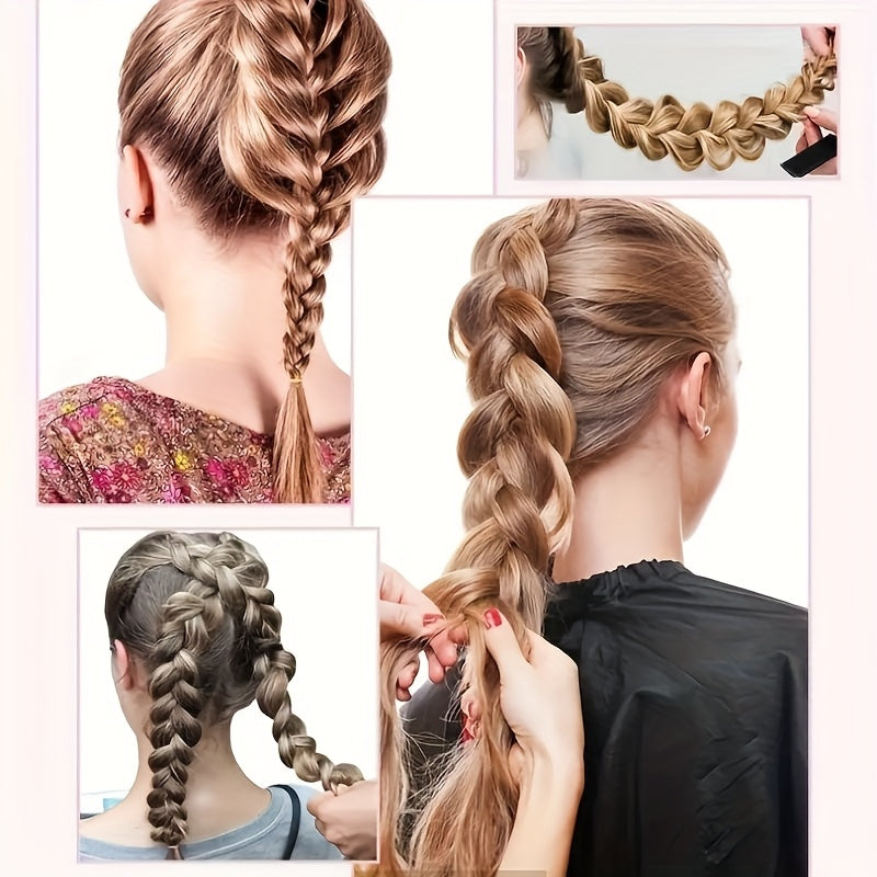 6-Piece Hair Styling Tool Set for Women – Fishbone Braid & Ponytail Maker Kit