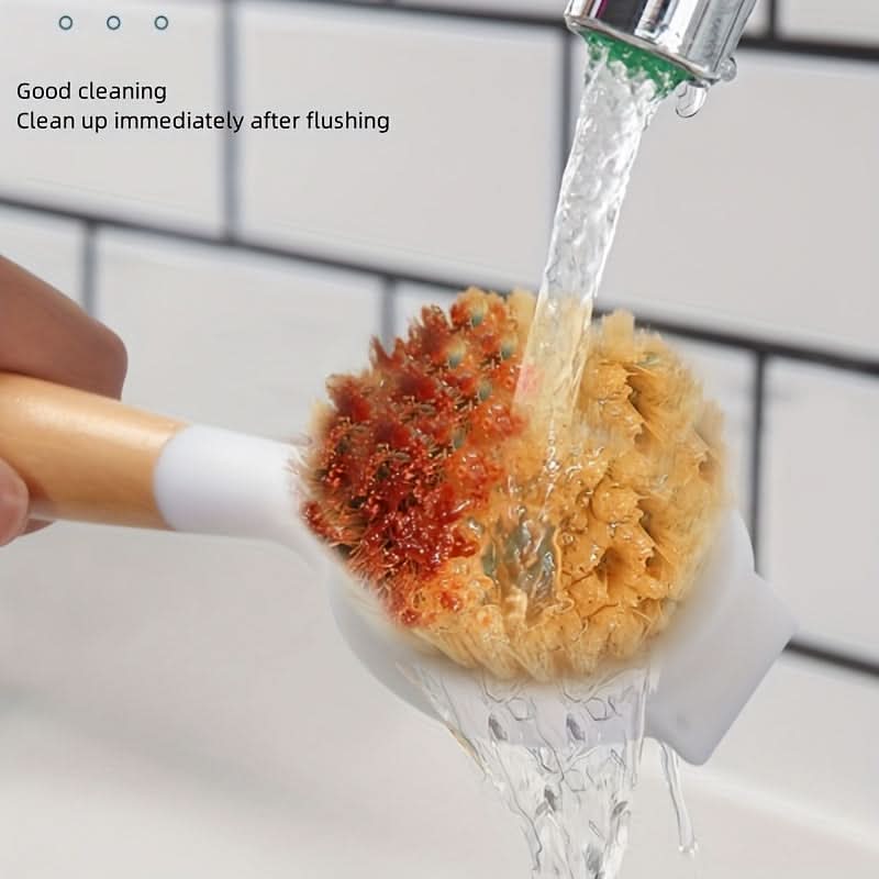 Long-Handled Kitchen Scrub Brush for Pots