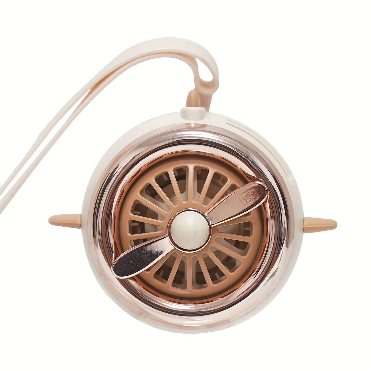 Lotus Pink Wearable USB Fan – Hands-Free Rechargeable with Power Display