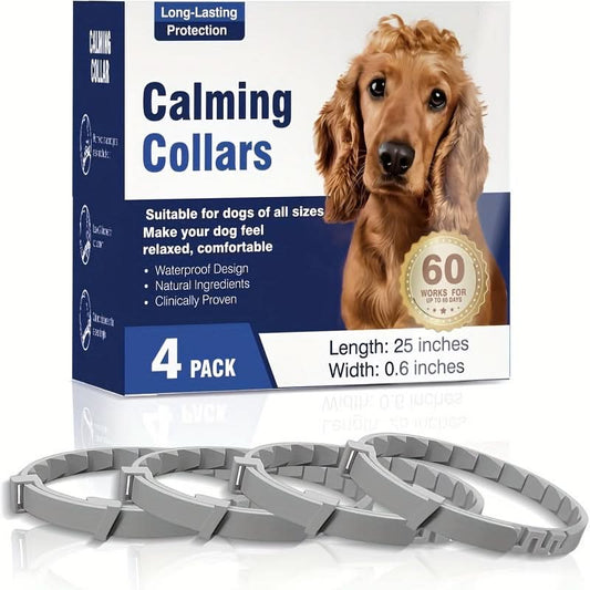 4-Pack Calming Dog Collars for Anxiety