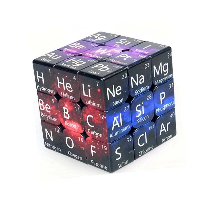 HD Magic Cube – 3x3 Educational Puzzle with Chemical Elements