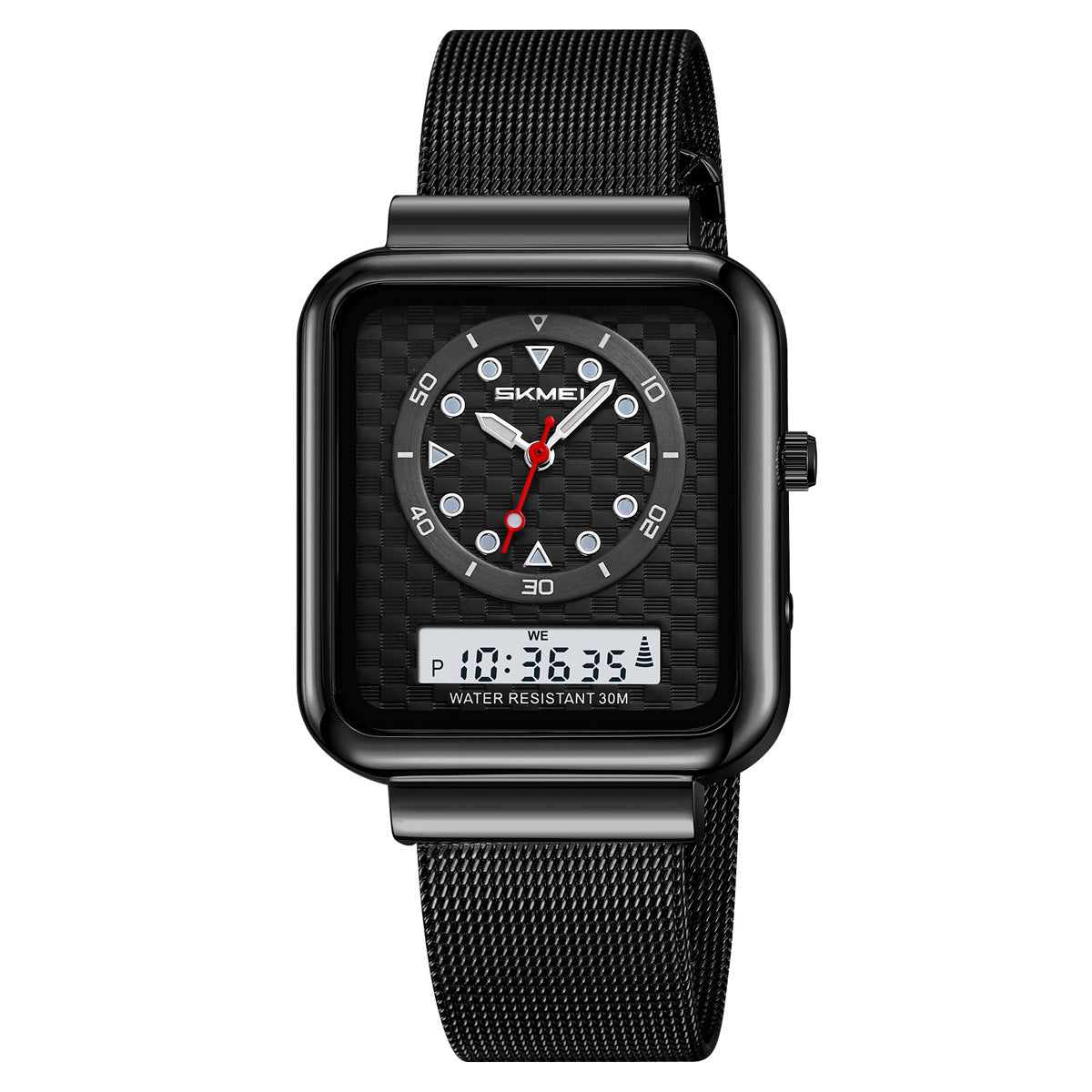 Skmei 2466 Steel Body multifunctional Square watch for Men