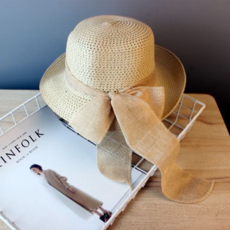Women’s Summer Straw Sun Hat – Breathable & Lightweight with Ribbon Tie