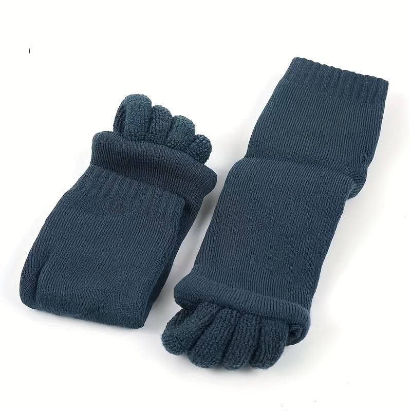 Comfy Toeless Yoga Socks - Non-Slip Five-Toe Split Socks for Perfect Foot Alignment