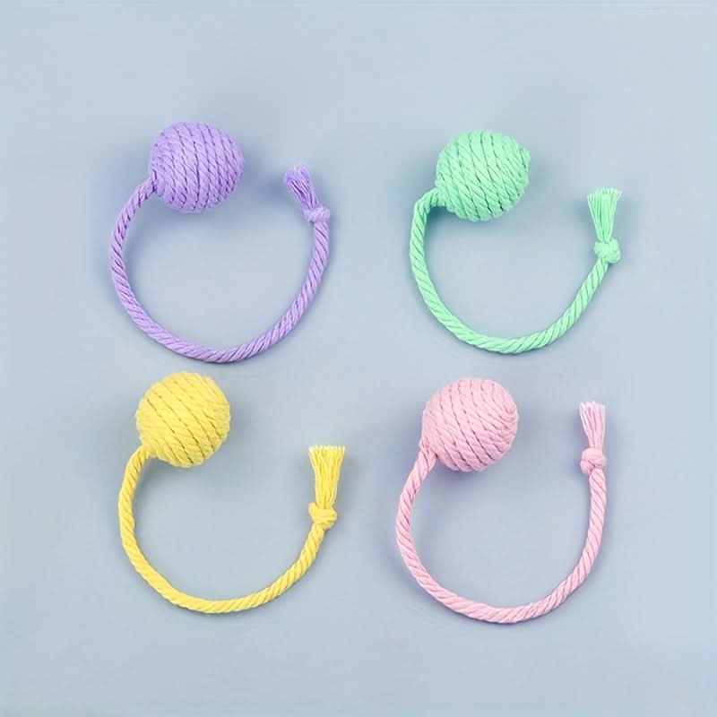 4pcs Rolling Ball Cat Toy with Bell