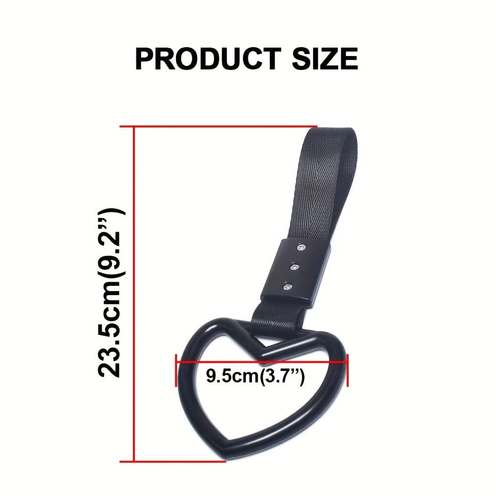 Heart Ring Drift Charm Strap – Front Tow Hook Car Decoration