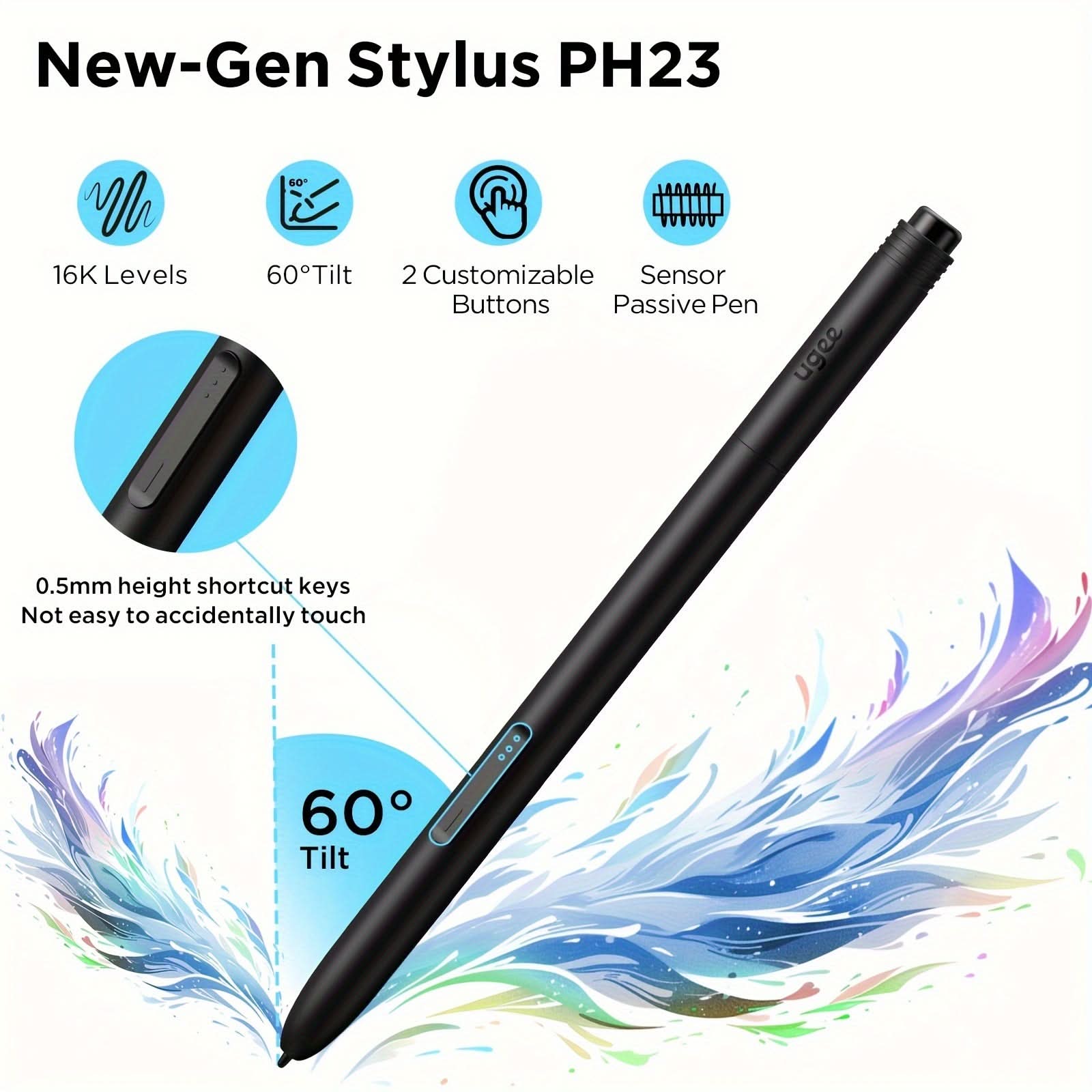 M908 10x6.25" Drawing Tablet with 8 Shortcuts