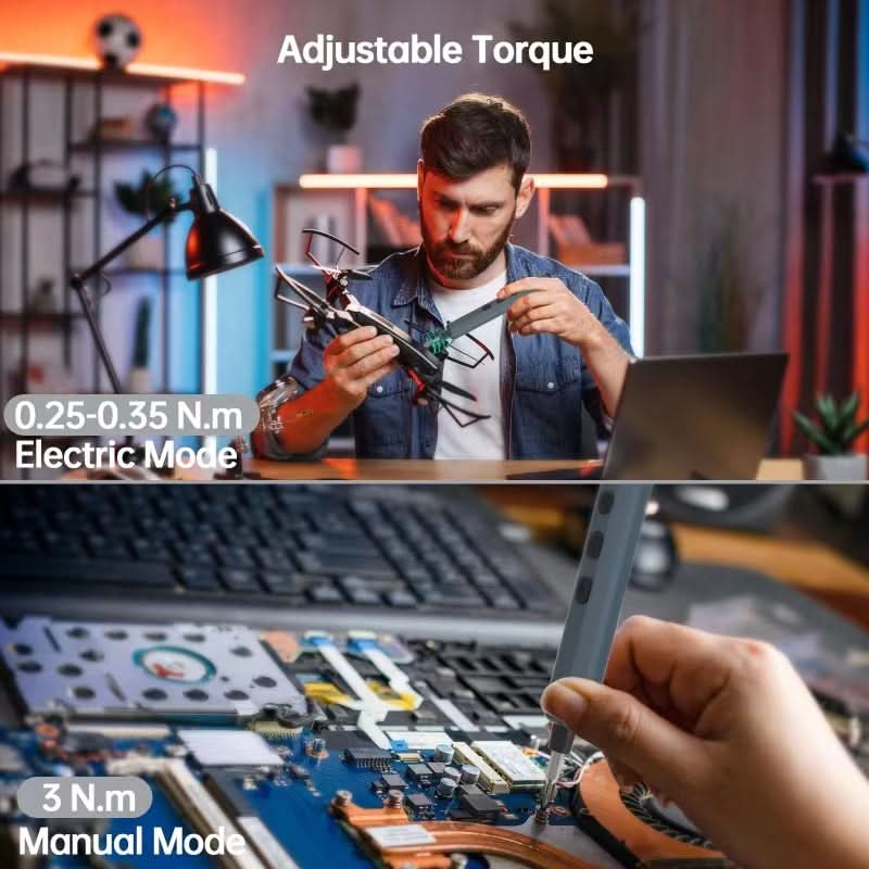 Electric Precision Screwdriver Set with 64 Magnetic Bits