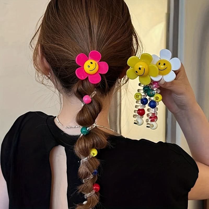 4PCS Sunflower Spiral Hair Ties Set
