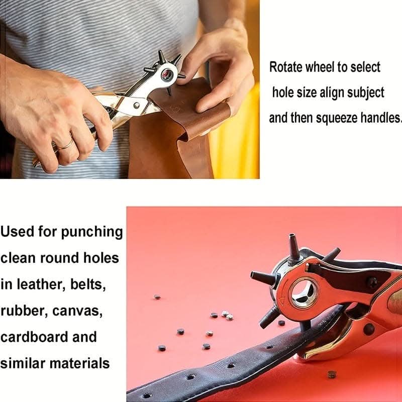 Rotary Belt Punch Perforator – Multi-Functional Eye Punch Tool