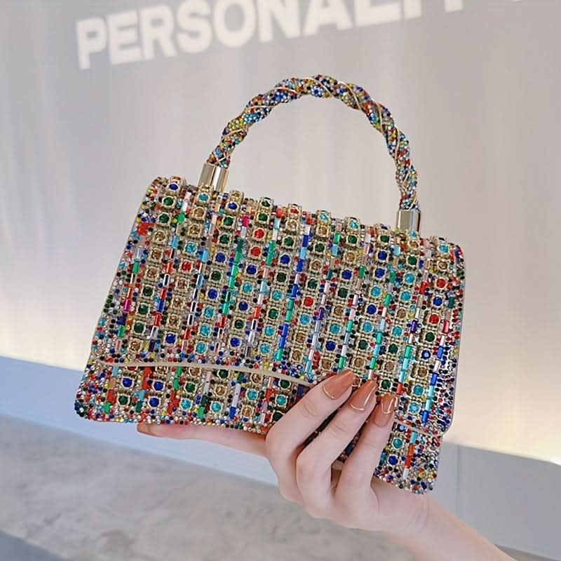 Multicolor PU Crossbody Clutch for Women