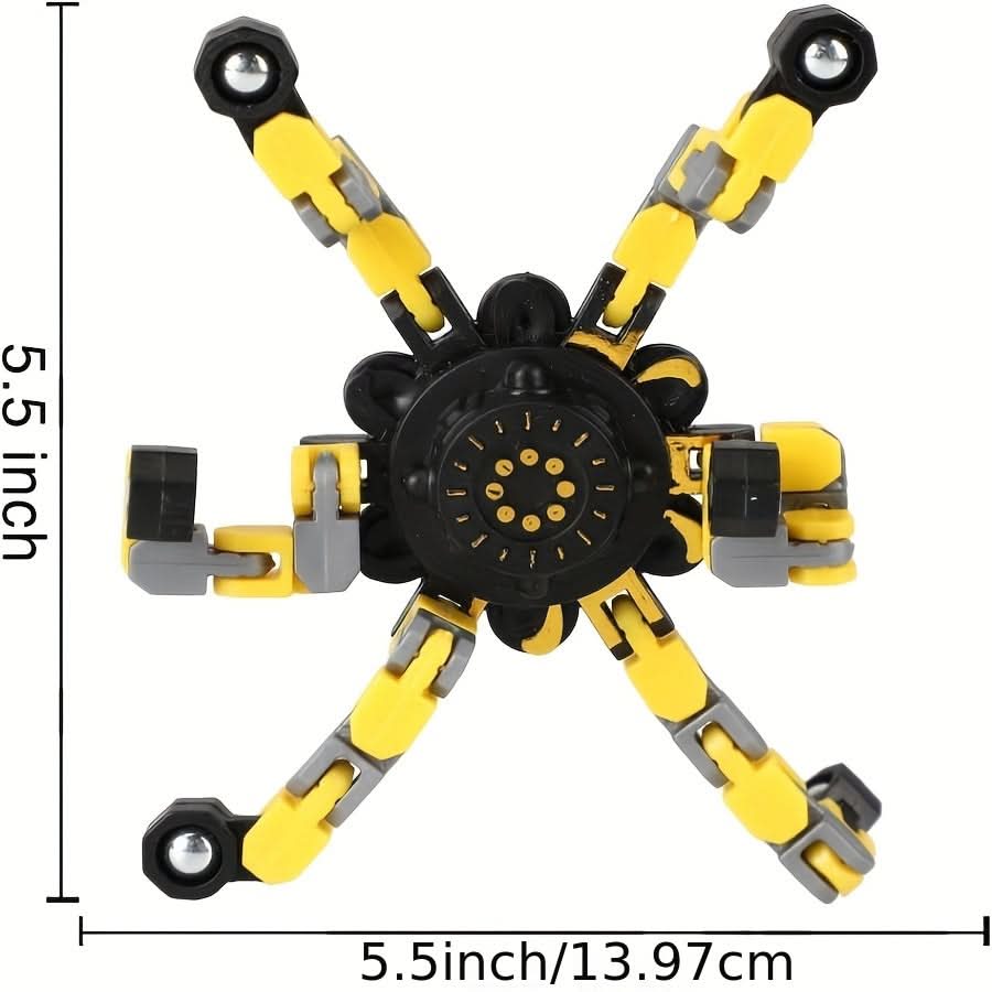 4pcs Transformable Fidget Spinners – Multi-Color High-Speed Bearing