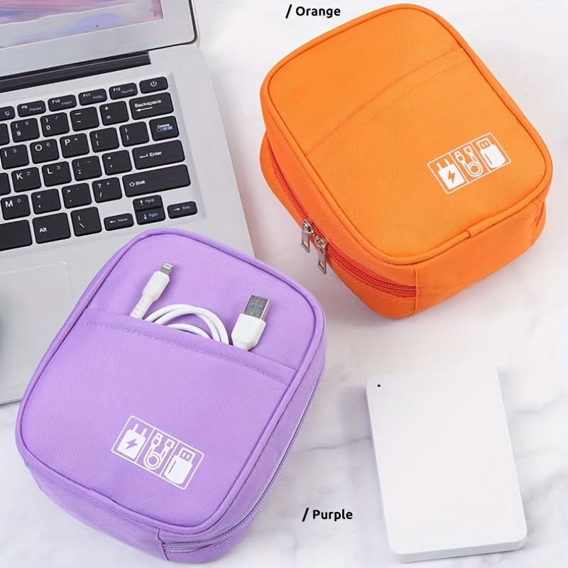 Waterproof Travel Cable Organizer Bag – Portable Storage for Earbuds, USB & Power Bank
