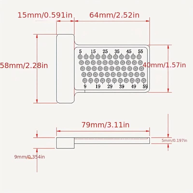 Aluminum T-Type Scribe Ruler for Woodworking