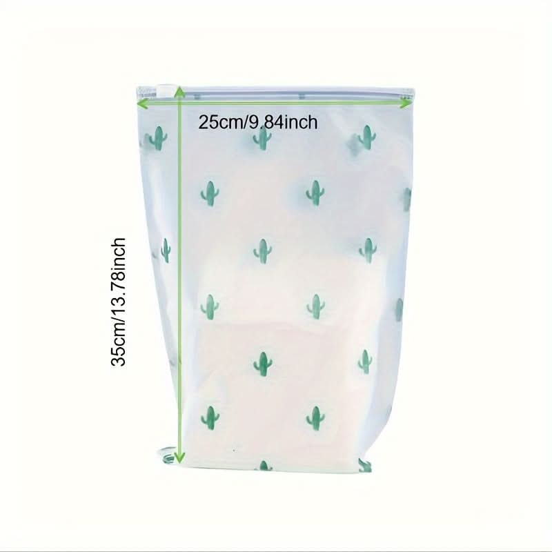10PCS Fashionable Zipper Storage Bags - Fun Prints & Secure ZipLock